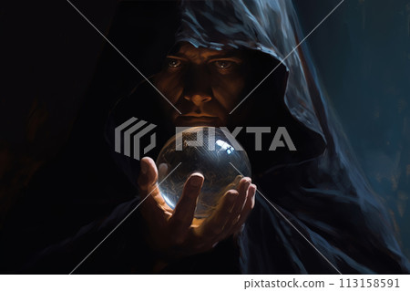 Mystic with Crystal Ball Mystic with Crystal Ball 113158591