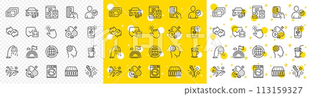 Outline Flexible mattress, Fireworks rocket and Lgbt line icons pack for web with Mail, Selenium mineral, Globe line icon. Cholecalciferol, Stand lamp, Washing machine pictogram icon. Vector 113159327