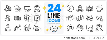 Icons set of People voting, Sun protection and Dice line icons pack for app with Boat, Engineer, Gift dream thin outline icon. Sale, Video conference, Currency exchange pictogram. Vector Icons set of People voting, Sun protection and Dice line icons pack for app with Boat, Engineer, Gift dream thin outline icon. Sale, Video conference, Currency exchange pictogram. Vector 113159434