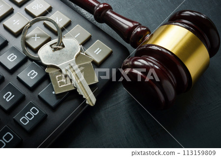 The house key is on the calculator. Mortgage fraud or Inheritance of real estate. The house key is on the calculator. Mortgage fraud or Inheritance of real estate. 113159809