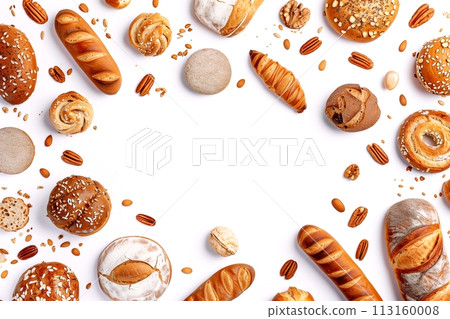 Lots of bread/white background "AI generated image" 113160008