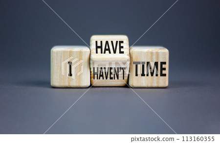 I have or not time symbol. Concept word I have or have not time on beautiful wooden cubes. Beautiful grey table grey background. Business and i have or not time concept. Copy space. I have or not time symbol. Concept word I have or have not time on beautiful wooden cubes. Beautiful grey table grey background. Business and i have or not time concept. Copy space. 113160355