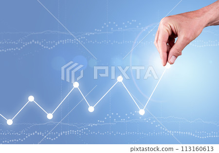 Finance graph growth. Growing up profit, economy concept Finance graph growth. Growing up profit, economy concept 113160613