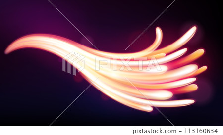 Magic Neon Light Curved Lines, Abstract Background, Vector Illustration Magic Neon Light Curved Lines, Abstract Background, Vector Illustration 113160634