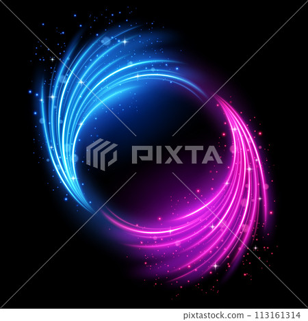 Rotating Multicolor Lights with Sparks, Isolated and Easy to Edit, Vector Illustration Rotating Multicolor Lights with Sparks, Isolated and Easy to Edit, Vector Illustration 113161314