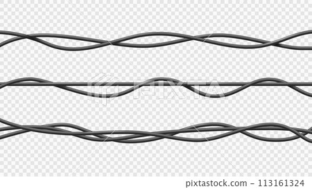 Realistic Electrical Cable, Flexible Insulated Electric Copper Wires, Vector Industrial Electricity Equipment Set, Vector Illustration Realistic Electrical Cable, Flexible Insulated Electric Copper Wires, Vector Industrial Electricity Equipment Set, Vector Illustration 113161324