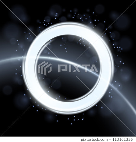 Abstract White Circle Isolated on Space Background, Elegant Light Ring, Vector Illustration 113161336