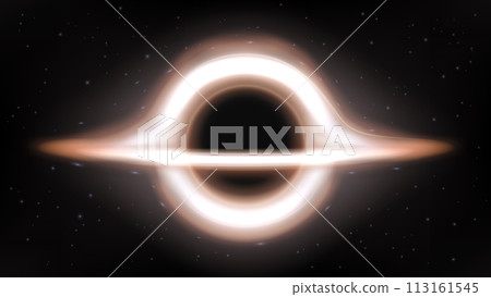 Gargantua Black Hole, Space Concept, Vector Illustration Gargantua Black Hole, Space Concept, Vector Illustration 113161545