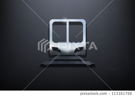 Train 3D Logo Design, Shiny Mockup Logo with Textured Wall. Realistic Vector, Vector Illustration Train 3D Logo Design, Shiny Mockup Logo with Textured Wall. Realistic Vector, Vector Illustration 113161788