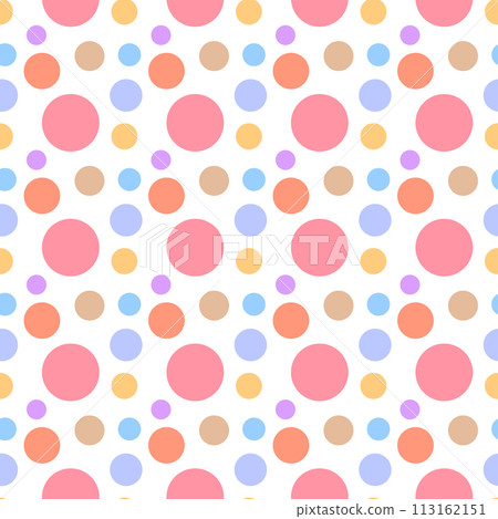 Texture with circles. Splash effect banner. Dotted abstract illustration with blurred drops of rain. Seamless pattern for fabric, textile 113162151