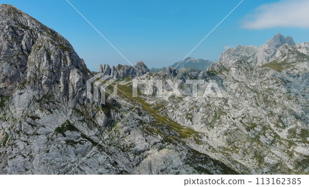 Aerial of mountains in park Durmitor, Montenegro 113162385