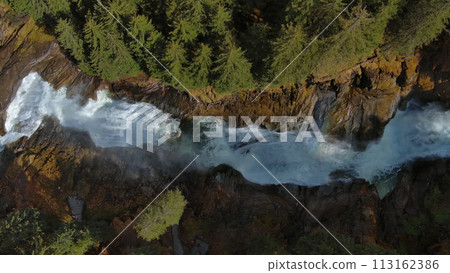 Krimml Waterfalls in Austrian Alps 113162386
