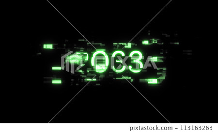 3D rendering 2033 text with screen effects of technological glitches 3D rendering 2033 text with screen effects of technological glitches 113163263