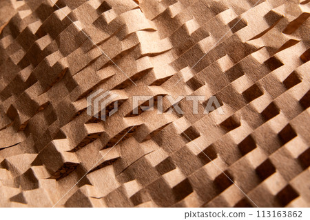 Wrapping paper, close-up background. Sale of goods and logistics Wrapping paper, close-up background. Sale of goods and logistics 113163862