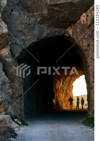 Spain Andalucia spring surrounding lonely tree mountains clouds tunnel 113164165