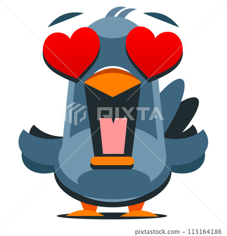 Pigeon vector character color flat illustration pigeon 113164186