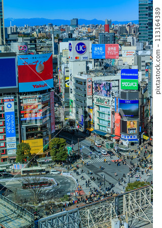 View from the observation floor on the 12th floor of Shibuya Scramble Square, Tokyo 113164389