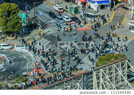 View from the observation floor on the 12th floor of Shibuya Scramble Square, Tokyo 113164390