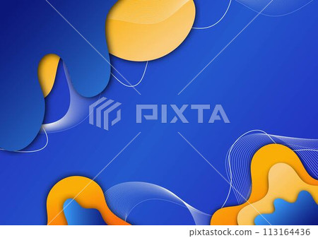 Modern Paper cut  colored mix texture with space for your text.Abstract design with wave shapes in a paper cut style.manipulate, resize or colorize,Vector Background and Minimal paper cut style. 113164436