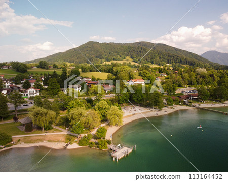 landscape at the lake tegernsee - bavaria - Bad Wiessee 113164452