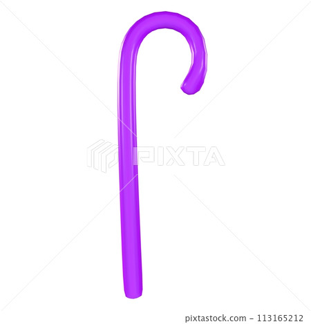 Purple Candy Cane isolated on white background 113165212