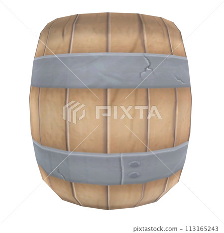 Stylized Barrel isolated on white background 113165243