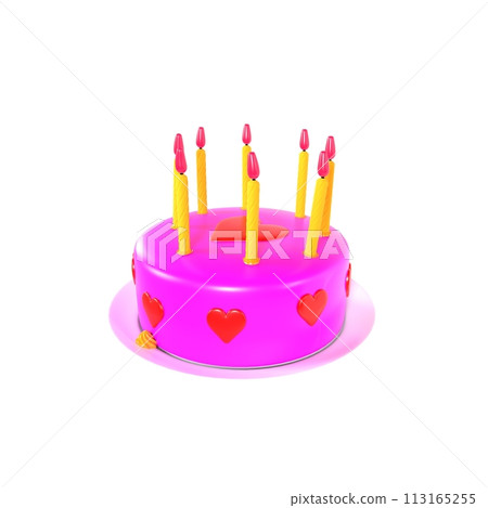 Birthday Cake isolated on white background 113165255