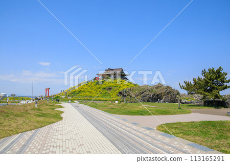 "Aomori Prefecture" Kabushima as seen from Kabushima Promenade Park, Hachinohe City 113165291