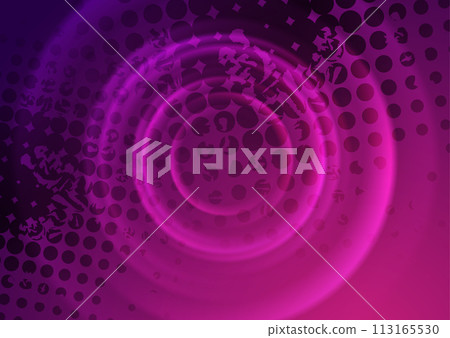 Bright purple smooth blurred circles and halftone abstract background 113165530