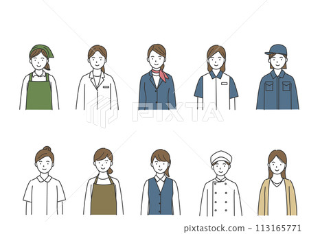 Set of women of various professions Set of women of various professions 113165771