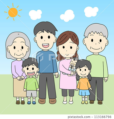 三代家庭例證 113166798
