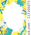 stationery illustration frame 113166873