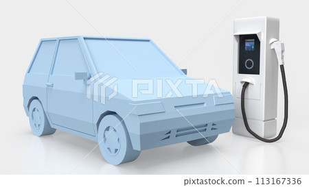 The Ev station for electric car concept 3d rendering The Ev station for electric car concept 3d rendering 113167336