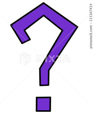 Purple question mark (with line drawing) Purple question mark (with line drawing) 113167414