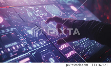 HUD digital futuristic user interface. Futuristic background 113167642