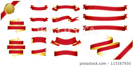 紅絲帶banner設計素材 紅絲帶banner設計素材 113167930