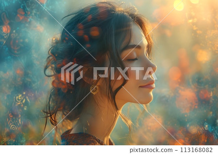 Portrait of a praying woman 8 AI generated image Portrait of a praying woman 8 AI generated image 113168082