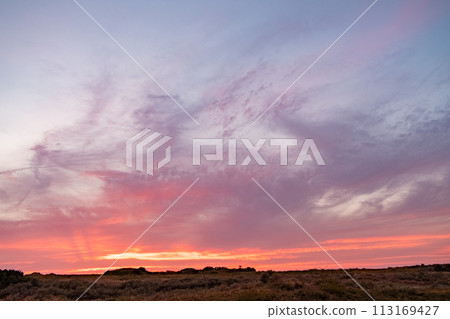 Ethereal Skies at Twilight over Coastal Heath 113169427