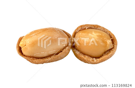 peanuts coconut cream coated isolated 113169824