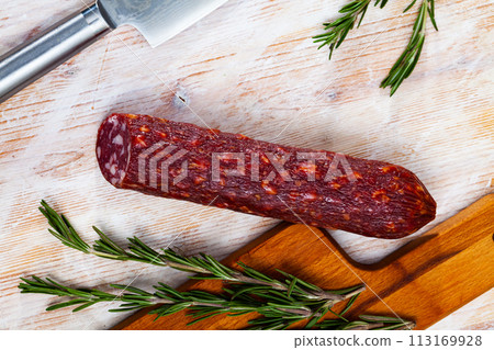 Braunschweiger sausage, traditional german sausage 113169928