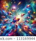 空間漩渦中舞動的光之魚 113169944