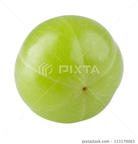 Fresh Amla or Indian gooseberry fruits isolated on a white background Fresh Amla or Indian gooseberry fruits isolated on a white background 113170063