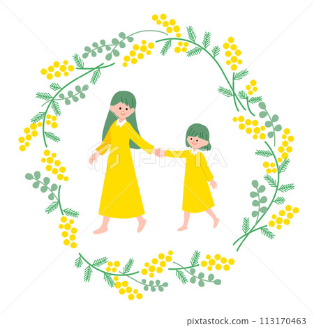 兩個女人手牽手走路 113170463