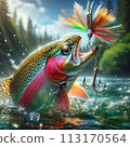 色彩之舞：彩虹鱗片的光芒 113170564