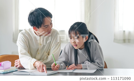 Girls taught studying 113171090