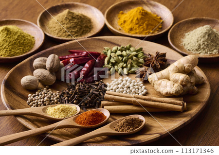 Spices, curry, spices 113171346