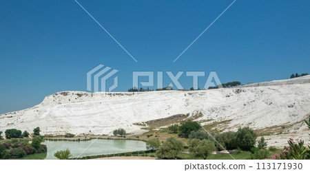 view of mineral formations in Pamukkale 113171930