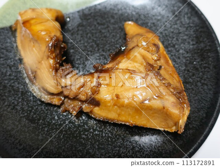 Delicious boiled yellowtail fish 113172891