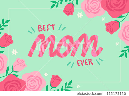 Mother's Day Cute rose flower frame Mother's Day Cute rose flower frame 113173130