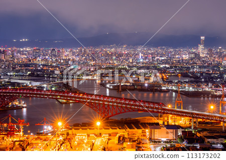 大阪咲島政府大樓宇宙塔展望台的夜景 113173202